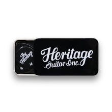 [PREORDER] Heritage Guitars Celluloid Black Vintage Guitar Pick, Medium, 12-Pick Tin