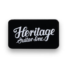 [PREORDER] Heritage Guitars Celluloid Black Vintage Guitar Pick, Thin, 12-Pick Tin