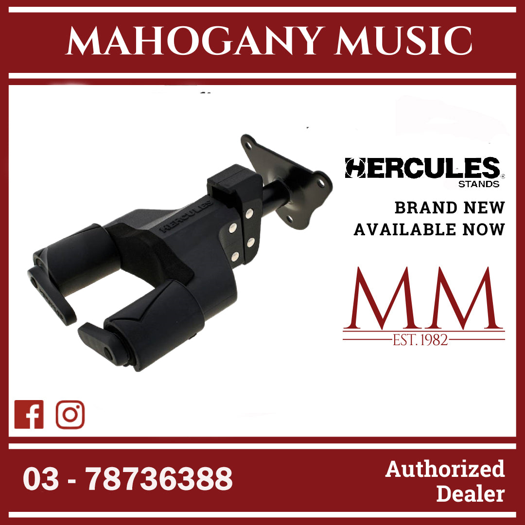 Hercules GSP39WB PLUS Guitar Hanger Short Arm Mahogany Music