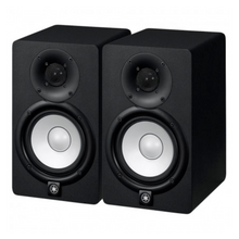 Home Studio Package with Yamaha HS5 Powered Monitor Speaker and MOTU M2 USB-C Audio Interface, Studio Monitor Stands, Gator Isolation Pads and Warm Audio Cables - Black (Pair)
