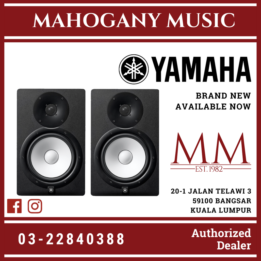 Home Studio Package with Yamaha HS8 Powered Monitor Speaker and Focusrite Scarlett 2i2 3rd Gen Audio Interface, Studio Monitor Stands, Gator Isolation Pads and Warm Audio Cables - Black (Pair)