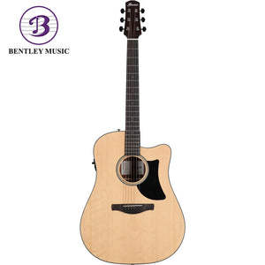 Ibanez AAD50CE-LG Advanced Acoustic Series Acoustic Electric Guitar, Natural Low Gloss