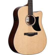 Ibanez AAD50CE-LG Advanced Acoustic Series Acoustic Electric Guitar, Natural Low Gloss