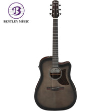 Ibanez AAD50CE-TCB Advanced Acoustic Series Acoustic Electric Guitar, Transparent Charcoal Burst Low Gloss