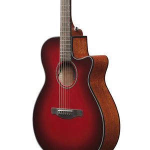 Ibanez AEG51-TRH AEG Series Acoustic Electric Guitar, Transparent Red Sunburst High Gloss