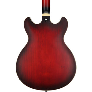 Ibanez AS53-SRF Artcore AS Series Electric Guitar, Sunburst Red Flat