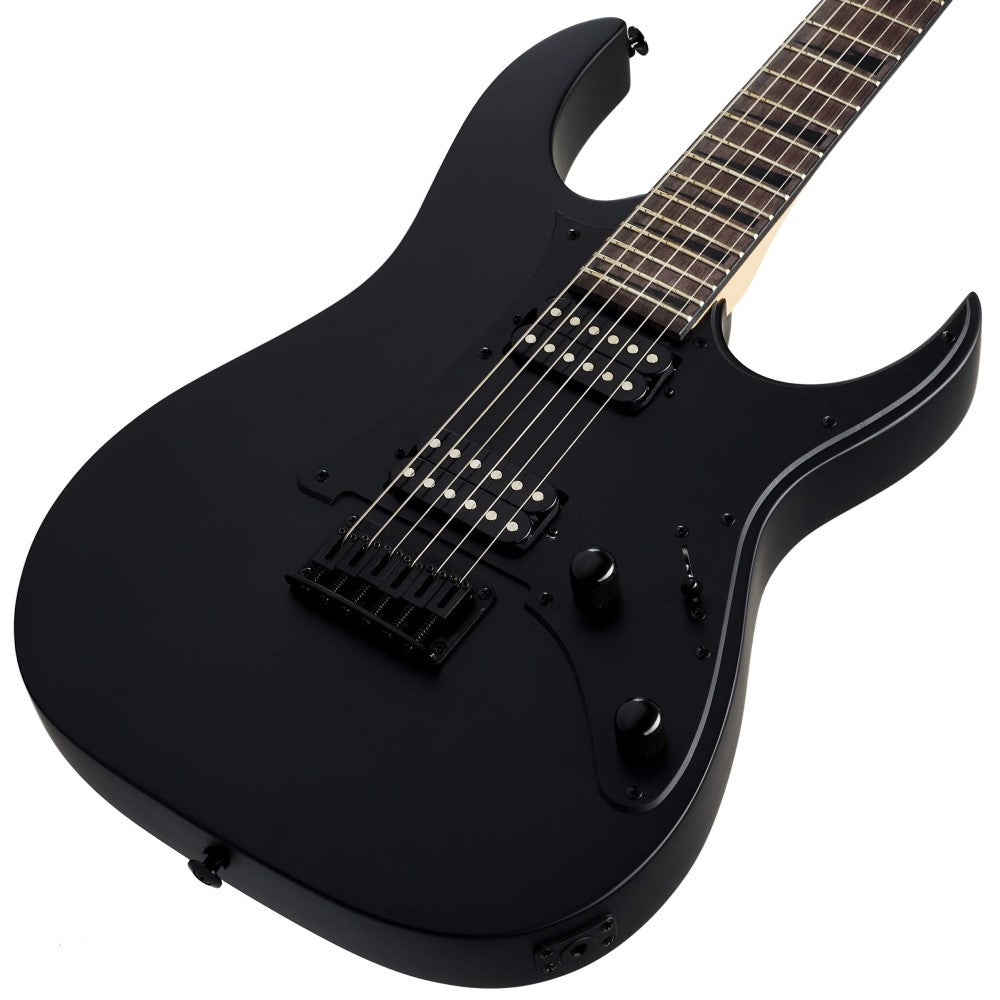 Ibanez GRGR131EX-BKF RG GIO Series Electric Guitar, Black Flat