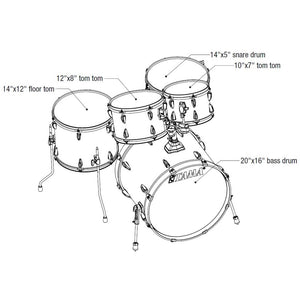 Tama IP50H6W-CTW Imperialstar Series 5-Piece Drum Set, Coffee Teak Wrap