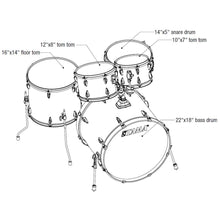 Tama IP52H6WBN-BOB Imperialstar Series 5-Piece Drum Set with Black Nickel Shell Hardware, Blacked Out Black