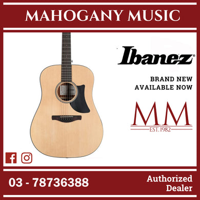 Ibanez AAD50-LG Advanced Acoustic Series Acoustic Guitar, Natural Low Gloss