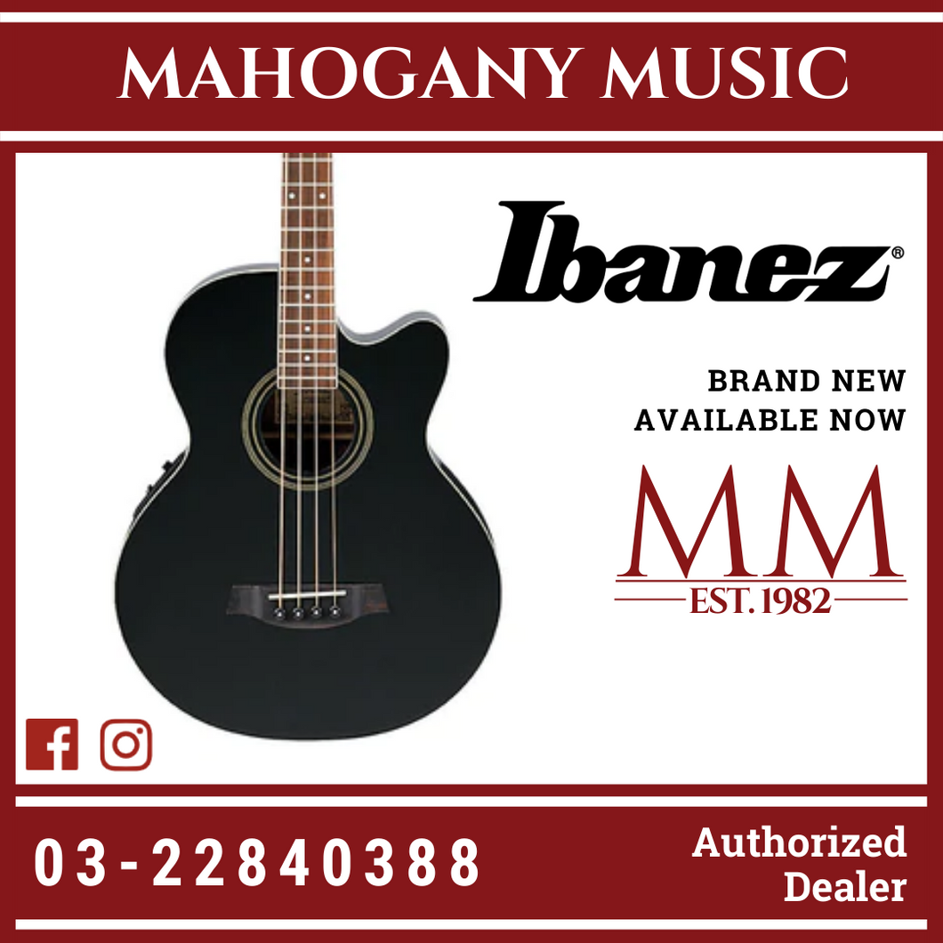 Ibanez AEB8E - Black High Gloss Acoustic Guitar