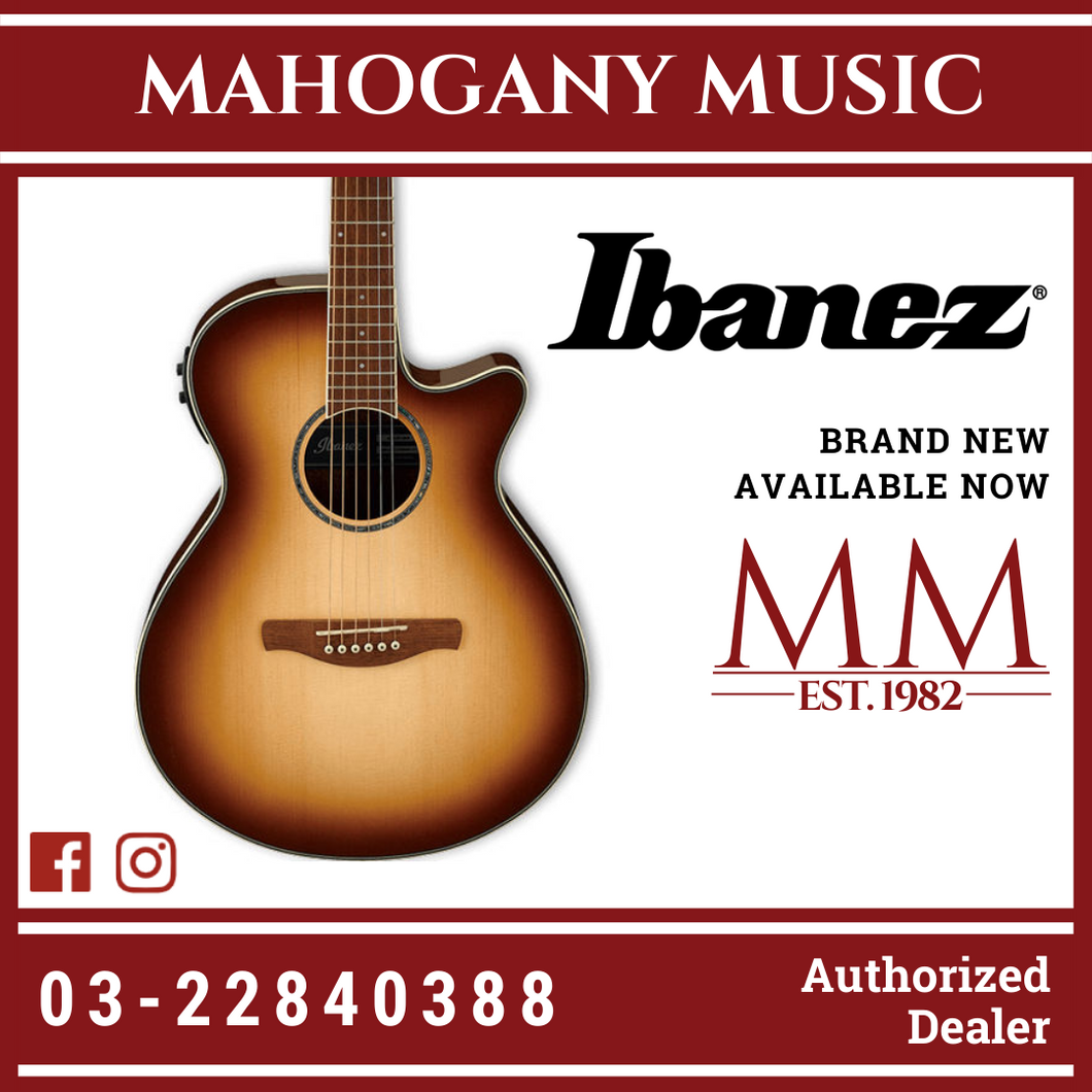 Ibanez AEG10II - Natural Browned Burst High Gloss Acoustic Guitar