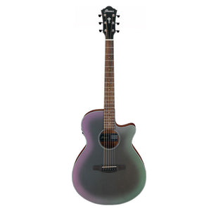 Ibanez AEG50-BAM AEG Series Grand Concert Acoustic Electric Guitar, Black Aurora Burst Matte