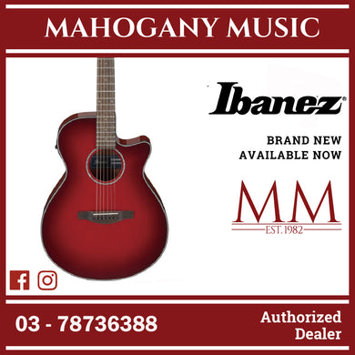 Ibanez AEG51-TRH AEG Series Acoustic Electric Guitar, Transparent Red Sunburst High Gloss