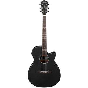Ibanez AEG7MH-WK AEG Series Acoustic Electric Guitar, Weathered Black Open Pore