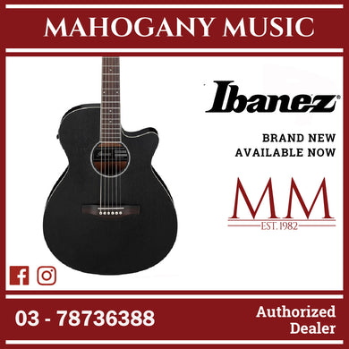 Ibanez AEG7MH-WK AEG Series Acoustic Electric Guitar, Weathered Black Open Pore