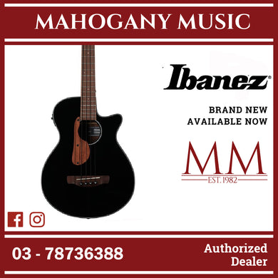 Ibanez AEGB24E-BKH AEG Series Acoustic Electric Bass, Black High Gloss