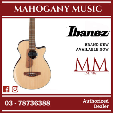 Ibanez AEGB30E-NTG AEG Series Acoustic Electric Bass, Natural High Gloss