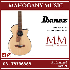 Ibanez AEGB30E-NTG AEG Series Acoustic Electric Bass, Natural High Gloss