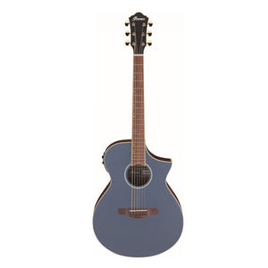Ibanez AEWC12-PMF AEWC Series Acoustic Electric Guitar, Prussian Blue Metallic Flat