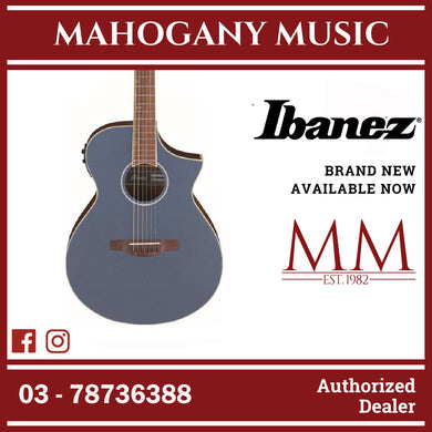 Ibanez AEWC12-PMF AEWC Series Acoustic Electric Guitar, Prussian Blue Metallic Flat