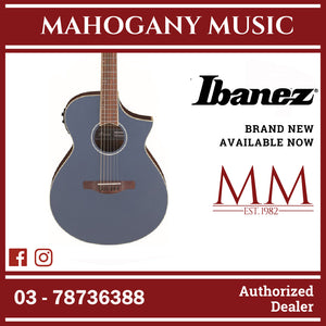 Ibanez AEWC12-PMF AEWC Series Acoustic Electric Guitar, Prussian Blue Metallic Flat