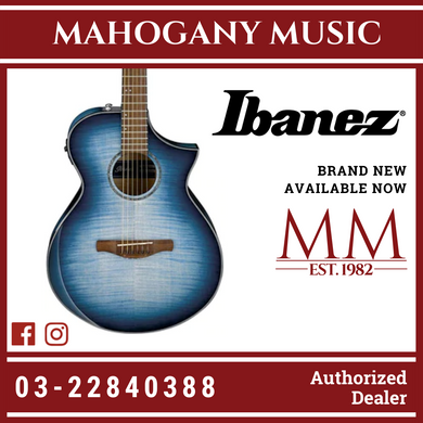 Ibanez AEWC400 - Indigo Blue Burst High Gloss Acoustic Guitar