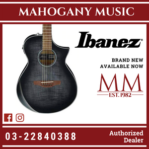Ibanez AEWC400 - Transparent Black Sunburst High Gloss Acoustic Guitar