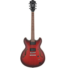 Ibanez AS53-SRF Artcore AS Series Electric Guitar, Sunburst Red Flat