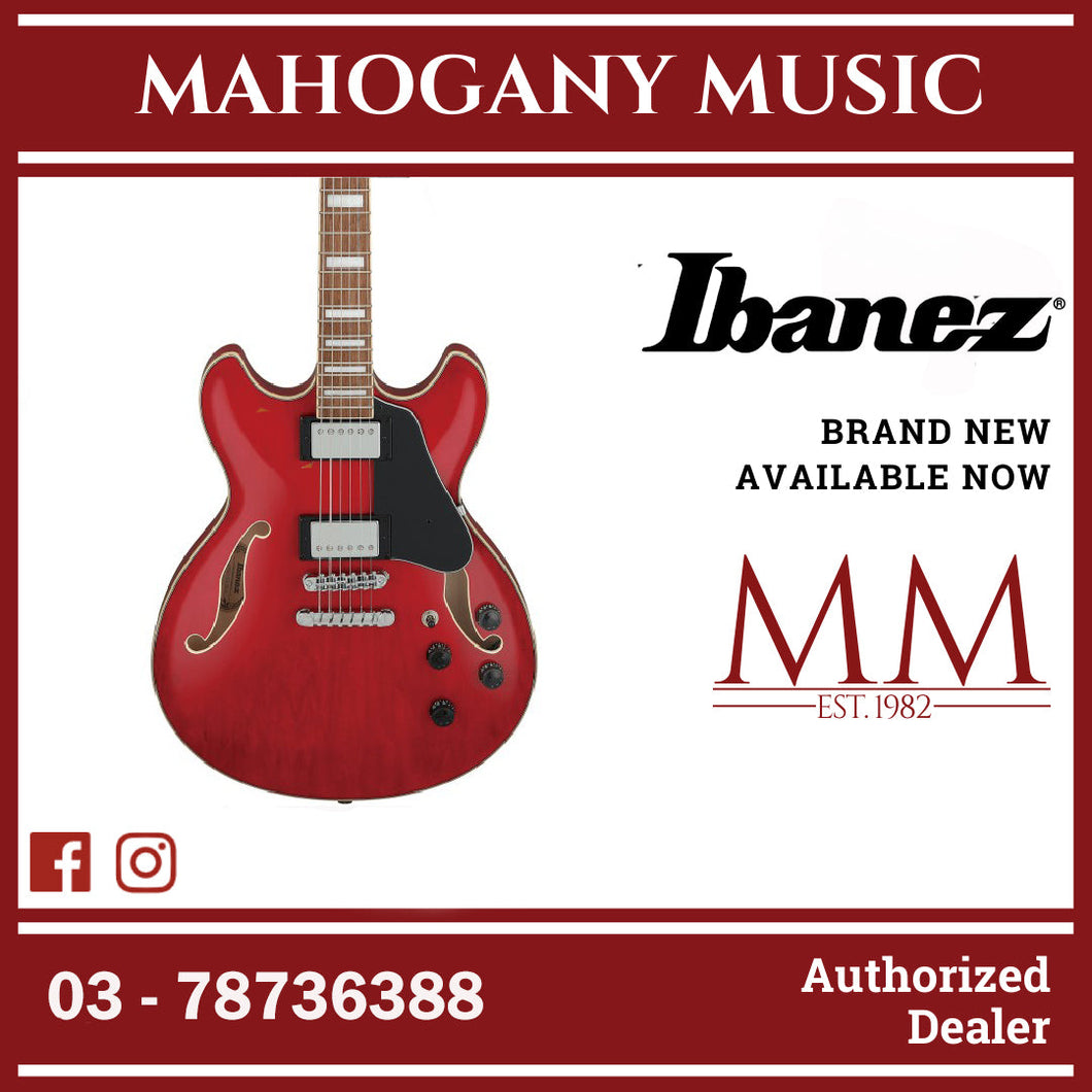 Ibanez AS73-TCD Artcore AS Series Electric Guitar, Transparent Cherry Red