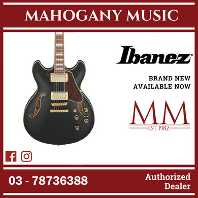 Ibanez AS73G-BKF Artcore AS Series Electric Guitar, Black Flat