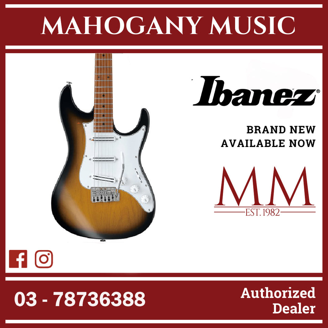 Ibanez ATZ100-SBT Andy Timmons Signature AT Series Electric Guitar, Sunburst Flat