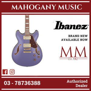 Ibanez Artcore AS73G-MPF Semi-Hollow Electric Guitar, Metallic Purple Flat