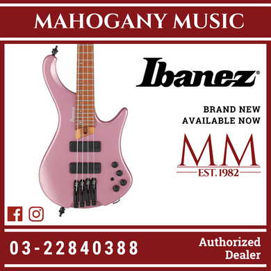 Ibanez Bass Workshop EHB1000S Bass Guitar - Pink Gold Metallic Matte Bass Guitar