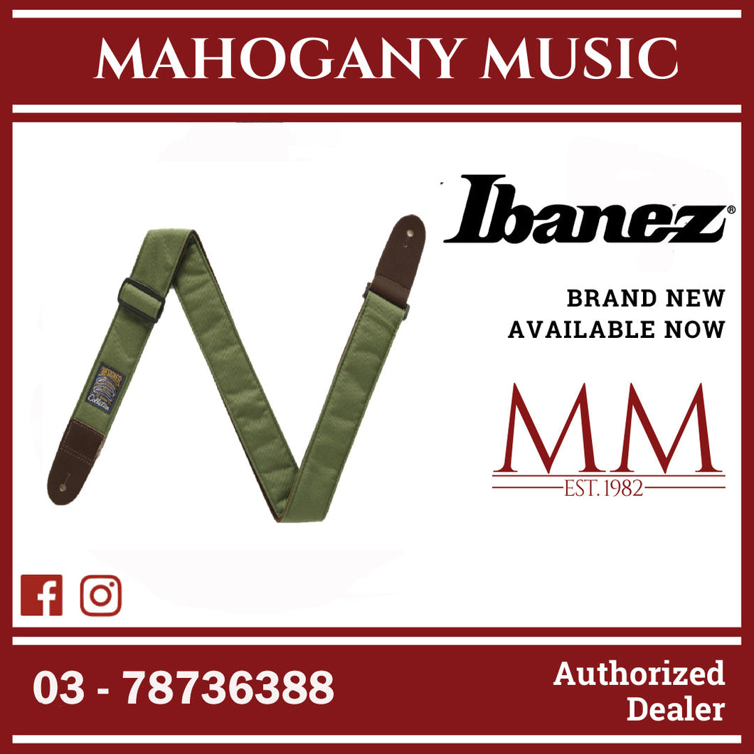 Ibanez DCS50-MGN Designer Collection Guitar Strap, Moss Green