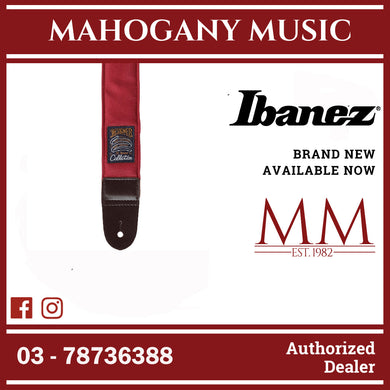 Ibanez DCS50-WR Designer Collection Guitar Strap, Wine Red
