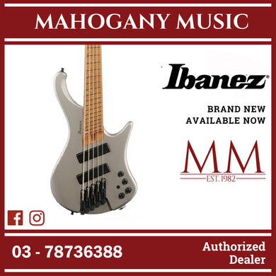 Ibanez EHB1005SMS-MGM EHB Series 5-String Short Scale Headless Electric Bass, Metallic Gray Matte