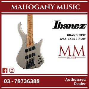 Ibanez EHB1005SMS-MGM EHB Series 5-String Short Scale Headless Electric Bass, Metallic Gray Matte