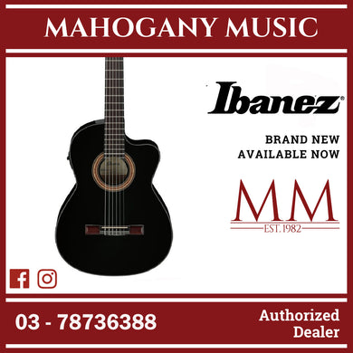 Ibanez GA11CE-BK GA Series Classical Acoustic Electric Guitar, Black