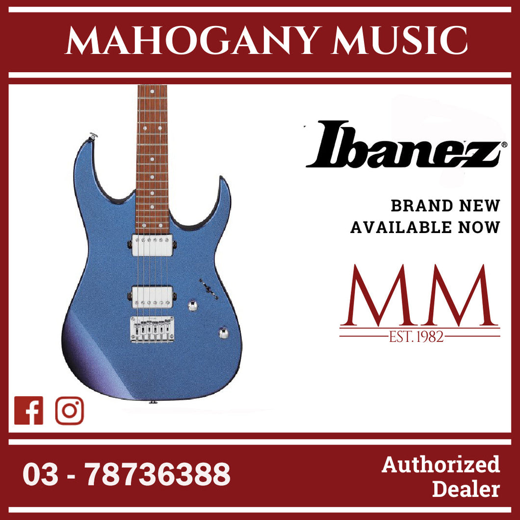 Ibanez GRG121SP-BMC RG GIO Series Electric Guitar, Blue Metal Chameleon