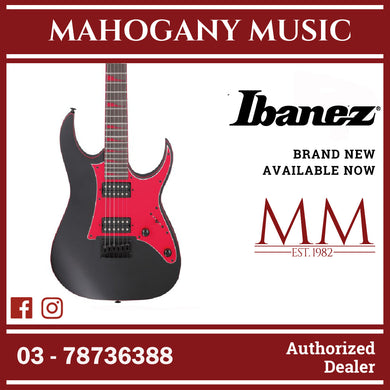 Ibanez GRG131DX-BKF RG GIO Series Electric Guitar, Black Flat