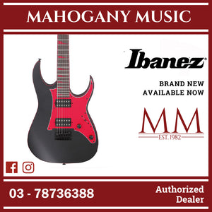 Ibanez GRG131DX-BKF RG GIO Series Electric Guitar, Black Flat