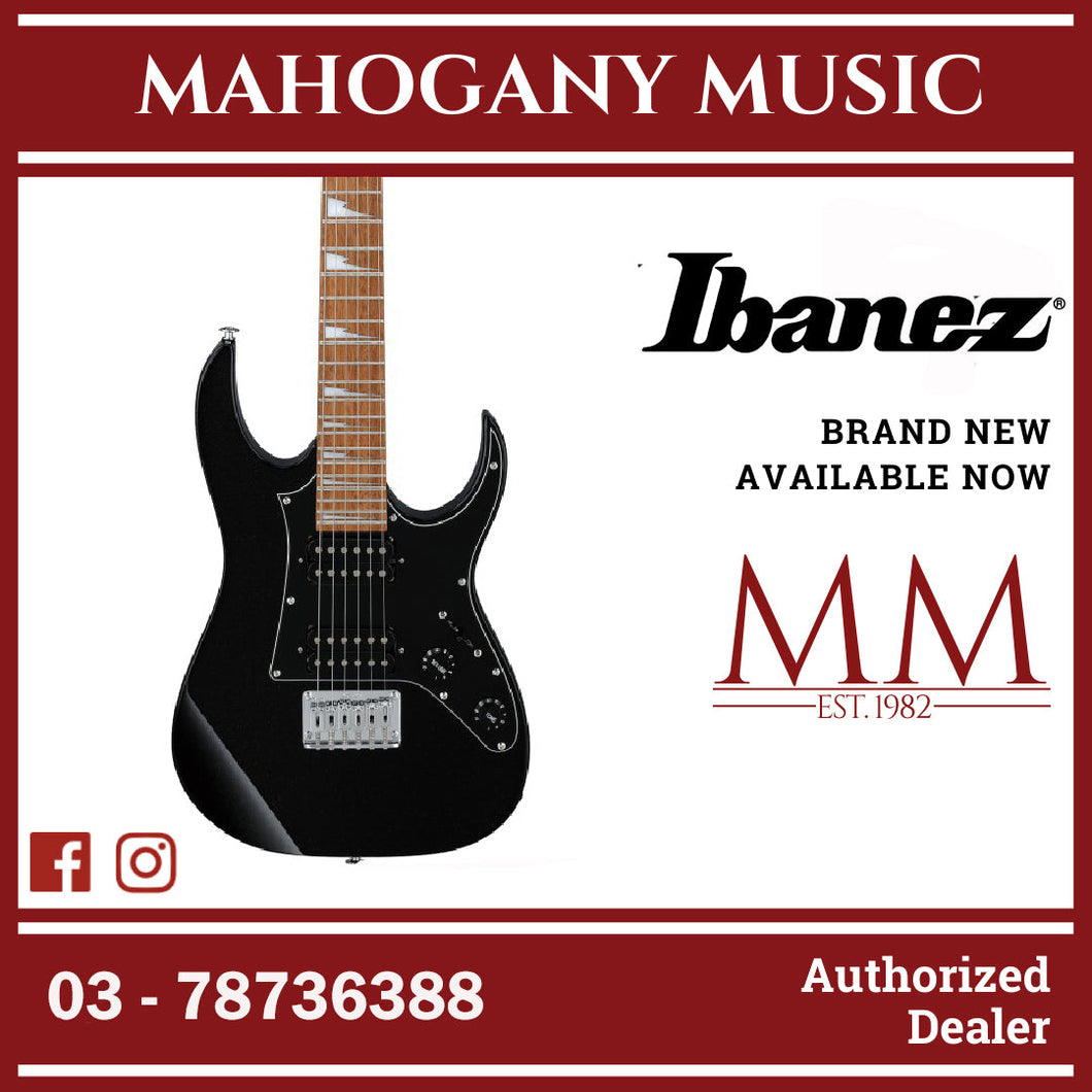 Ibanez GRGM21-BKN GIO miKro Series Electric Guitar, Black Night