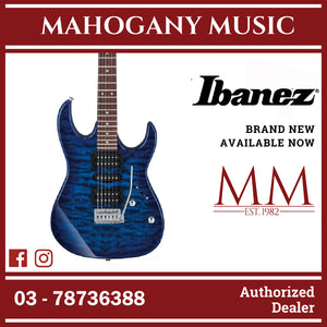 Ibanez GRX70QA-TBB RG GIO Series Electric Guitar, Transparent Blue Burst