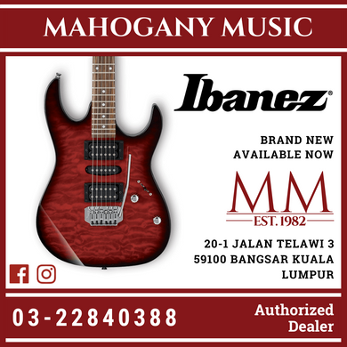 Ibanez GRX70QA GIO RX Series Electric Guitar, Transparent Red Burst
