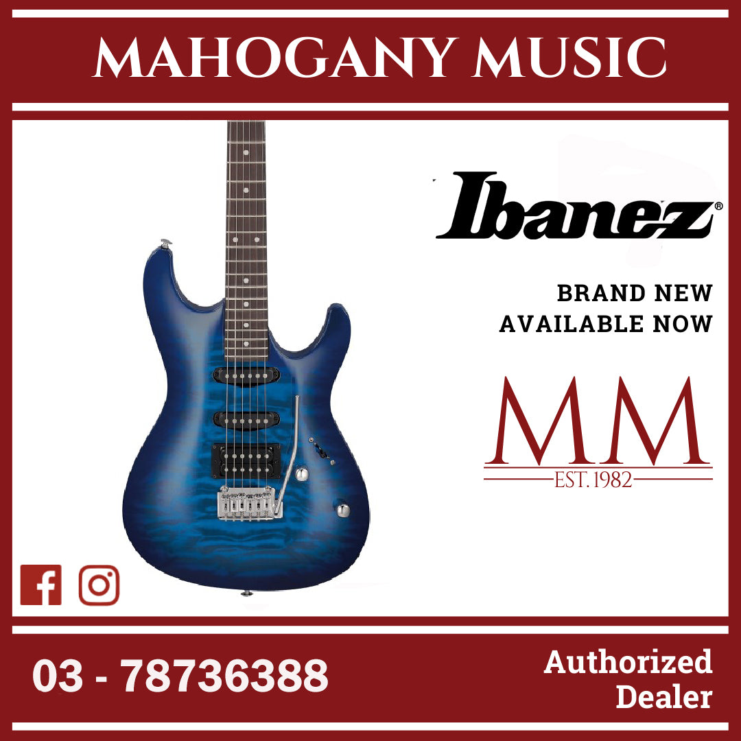 Ibanez GSA60QA TBB SA GIO Series Electric Guitar Transparent Blue bur Mahogany Music