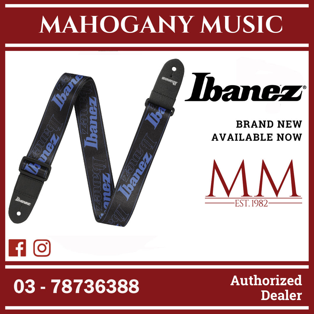 Ibanez GSD50-BL Ibanez Logo Guitar Strap, Blue