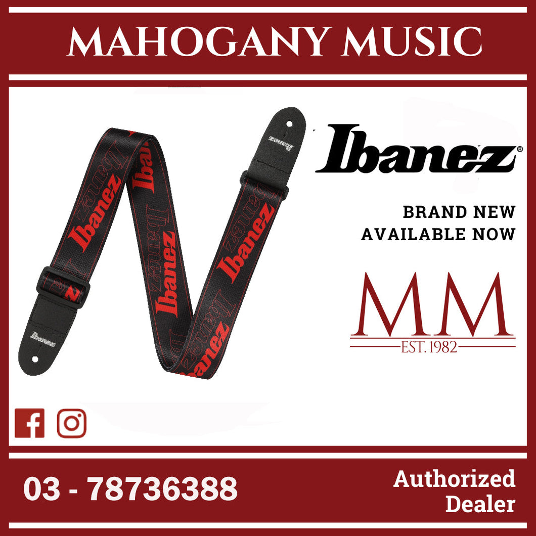 Ibanez GSD50-RD Ibanez Logo Guitar Strap, Red