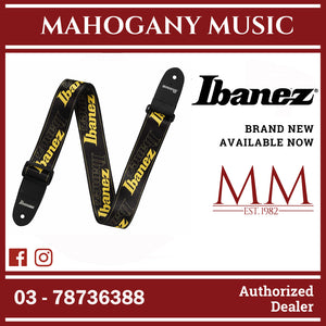 Ibanez GSD50-YE Ibanez Logo Guitar Strap, Yellow