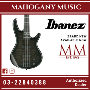 Ibanez GSR280QA Electric Bass Guitar - Transparent Black Sunburst